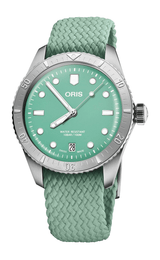 Oris Divers Sixty‑Five 'Cotton Candy' 38mm Green Dial Men's Watch 01 733 7771 4057-07 3 19 03S