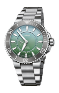 Oris Aquis Dat Watt Limited Edition II 43.5mm Green Dial Men's Watch 01 743 7734 4197-Set