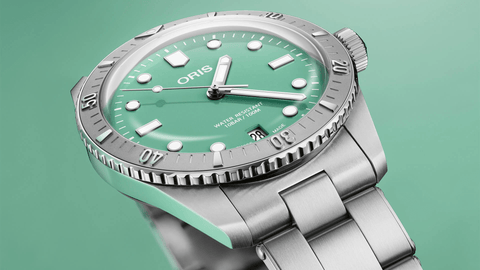 Oris Divers Sixty-Five Cotton Candy Green Dial Steel Unisex Watch 01 733 7771 4057-07 8 19 18