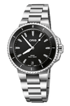 Oris Aquis Date Diamonds 36.5mm Black Dial Women's Watch 01 733 7792 4194-07 8 19 05P