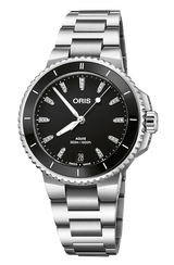 Oris Aquis Date Diamonds 36.5mm Black Dial Women's Watch 01 733 7792 4194-07 8 19 05P