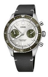 Oris Divers Sixty-Five Chronograph 40mm Silver Dial Men's Watch 01 771 7791 4051-07 6 20 01