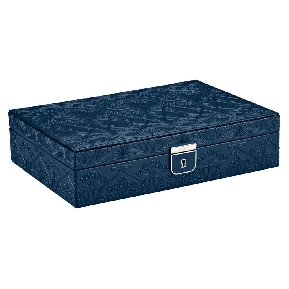 WOLF X LIBERTY All Over Ianthe Medium Jewelry Box - Navy 381117
