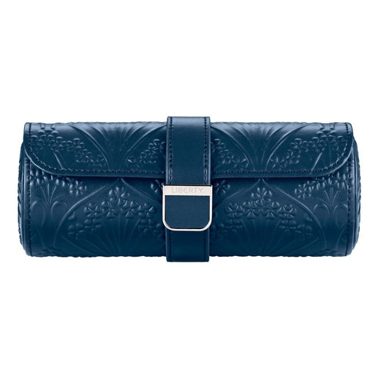 WOLF X LIBERTY All Over Ianthe Triple Watch Roll - Navy 381517