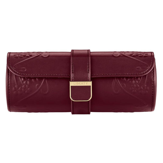WOLF X LIBERTY Ianthe Triple Watch Roll - Burgundy 381527