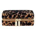 WOLF Savanna Leopard Print Jewelry Zip Case Tan/Black 395011