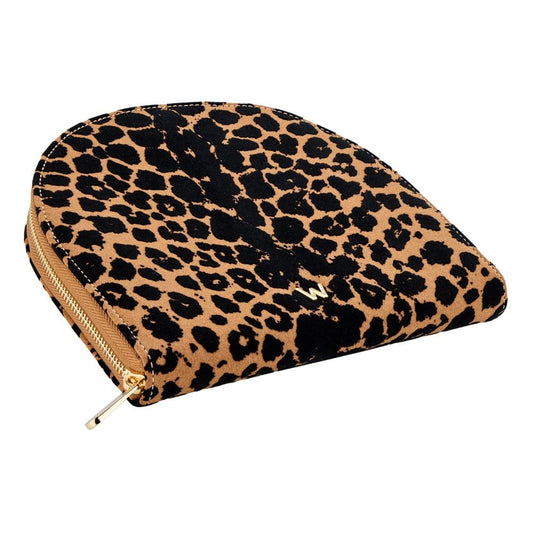 WOLF Savanna Leopard Print Jewelry Portfolio Tan/Black 395012
