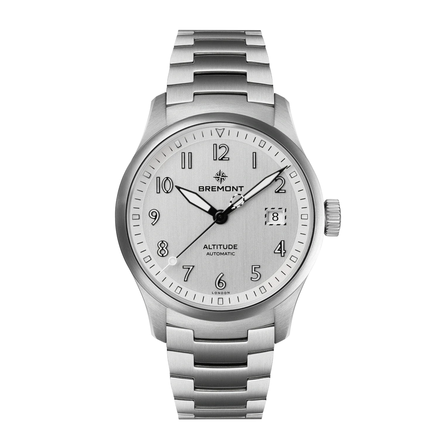 Bremont Altitude 39mm Date Brushed Silver Dial Men's Watch ALT39-DT-SS-SI-B