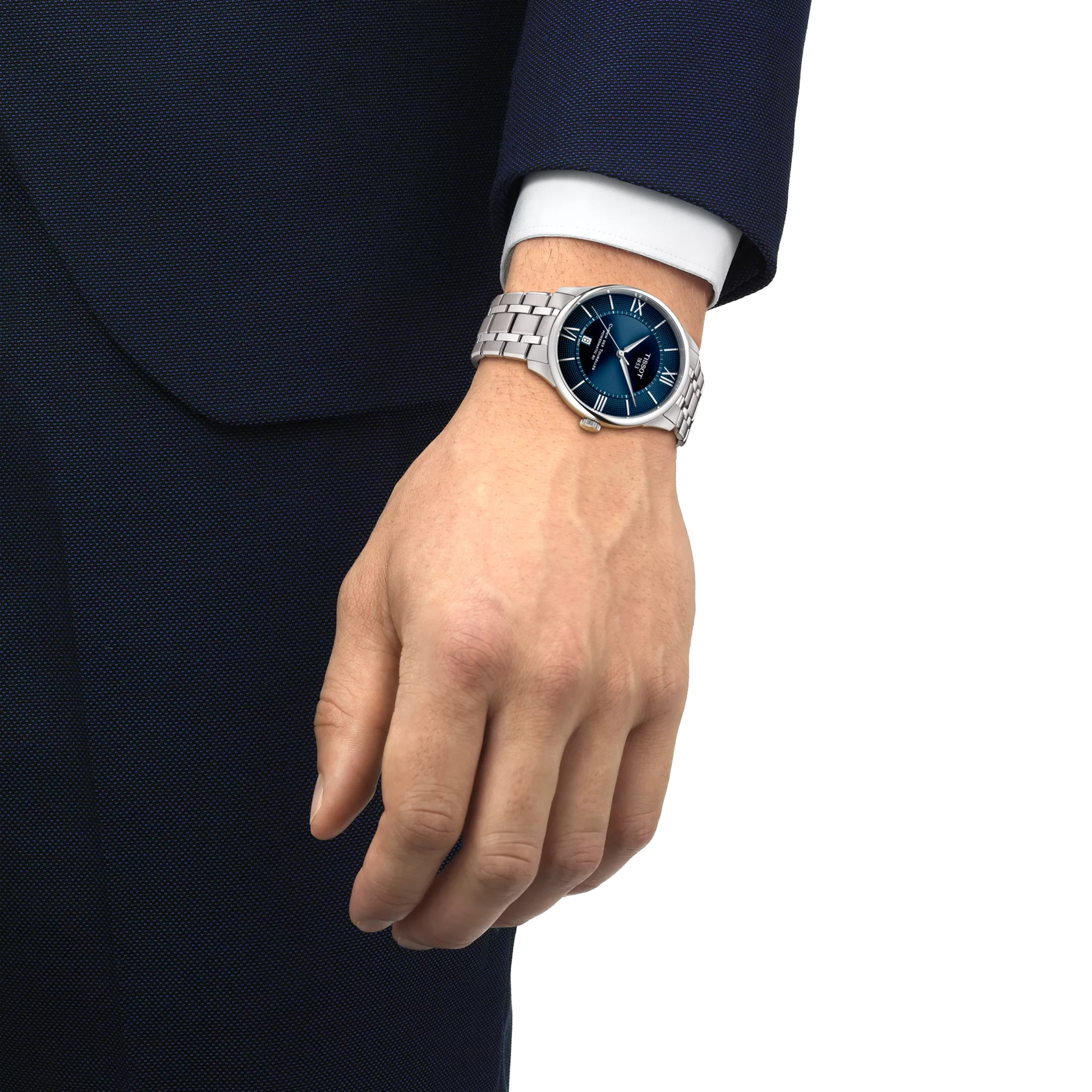 Tissot Chemin Des Tourelles 42mm Blue Sunray Dial Men's Watch T1394071104800