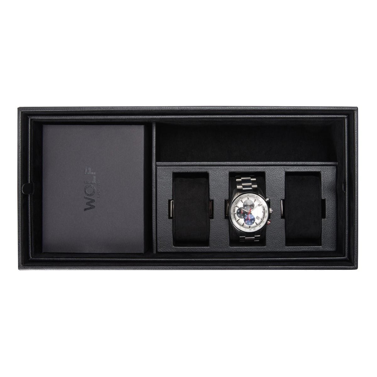 WOLF The Den 4 Piece Watch Winder Safe Black 430402