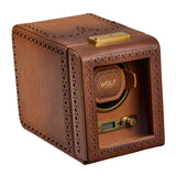 WOLF Brogue Single Watch Winder Burnished Brown 440106