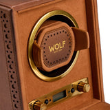 WOLF Brogue Single Watch Winder Burnished Brown 440106