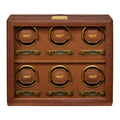 WOLF Brogue 6 Piece Watch Winder Burnished Brown 440606
