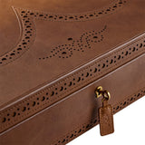 WOLF Brogue 10 Piece Watch Box Burnished Brown 441006