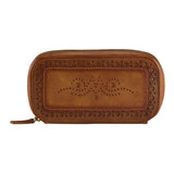 WOLF Brogue 2 Piece Watch Zip Case Burnished Brown 443406