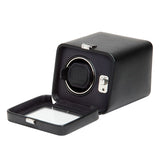 WOLF Windsor Single Watch Winder With Cover Black 4525029