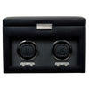 WOLF Heritage Oxford Double Watch Winder with Storage Black 456202