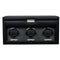 WOLF Heritage Oxford Triple Watch Winder with Storage Black 456302