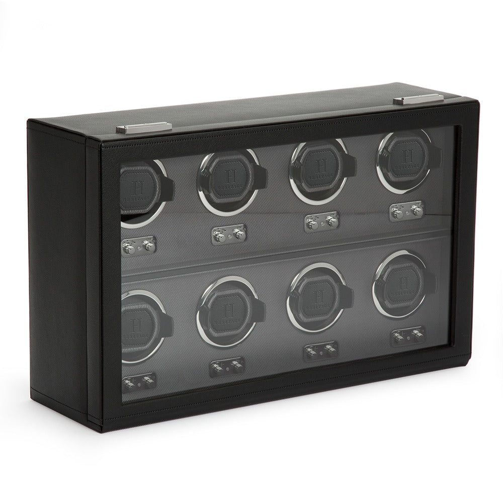 WOLF Heritage Oxford 8 Piece Watch Winder Black 456902