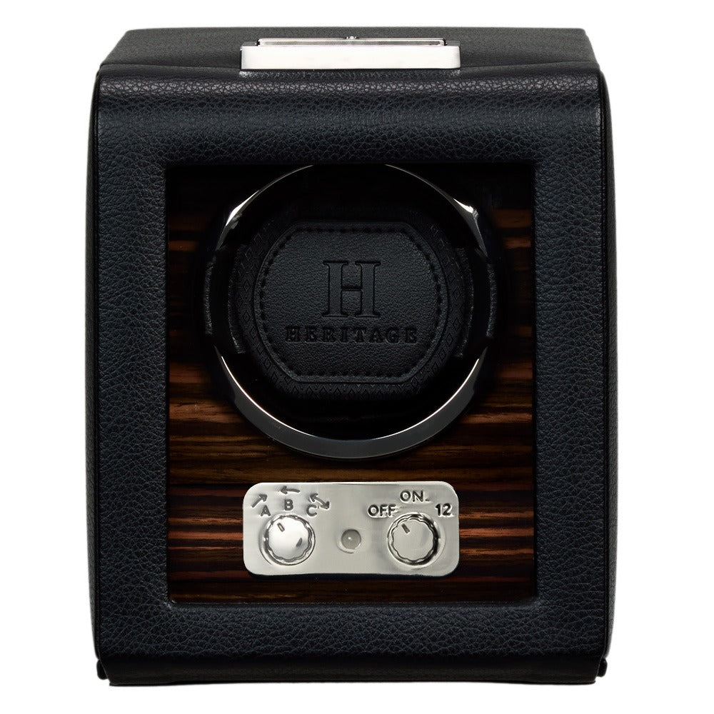 WOLF Heritage Macassar Single Watch Winder Black 457056