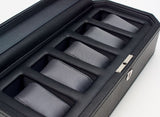 WOLF Windsor 5 Piece Watch Box Black 4583029