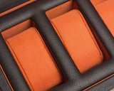 WOLF Windsor 5 Piece Watch Box Brown/Orange 458306