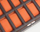 WOLF Windsor 10 Piece Watch Box Brown/Orange 458406
