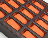 WOLF Windsor 15 Piece Watch Box Brown/Orange 458506