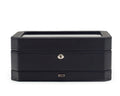 WOLF Windsor 10 Piece Watch Box with Drawer Black 4586029