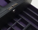 WOLF Windsor 10 Piece Watch Box with Drawer Black/Purple 458603