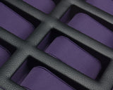 WOLF Windsor 10 Piece Watch Box with Drawer Black/Purple 458603