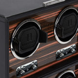 WOLF Heritage Macassar 4 Piece Watch Winder Black 459156