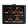WOLF Heritage Macassar 6 Piece Watch Winder Black 459256