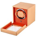 WOLF Cub Single Watch Winder with Cover Seltzer Peach/Orange 461162