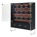 WOLF Roadster 12 Piece Watch Winder Cabinet Black 478656