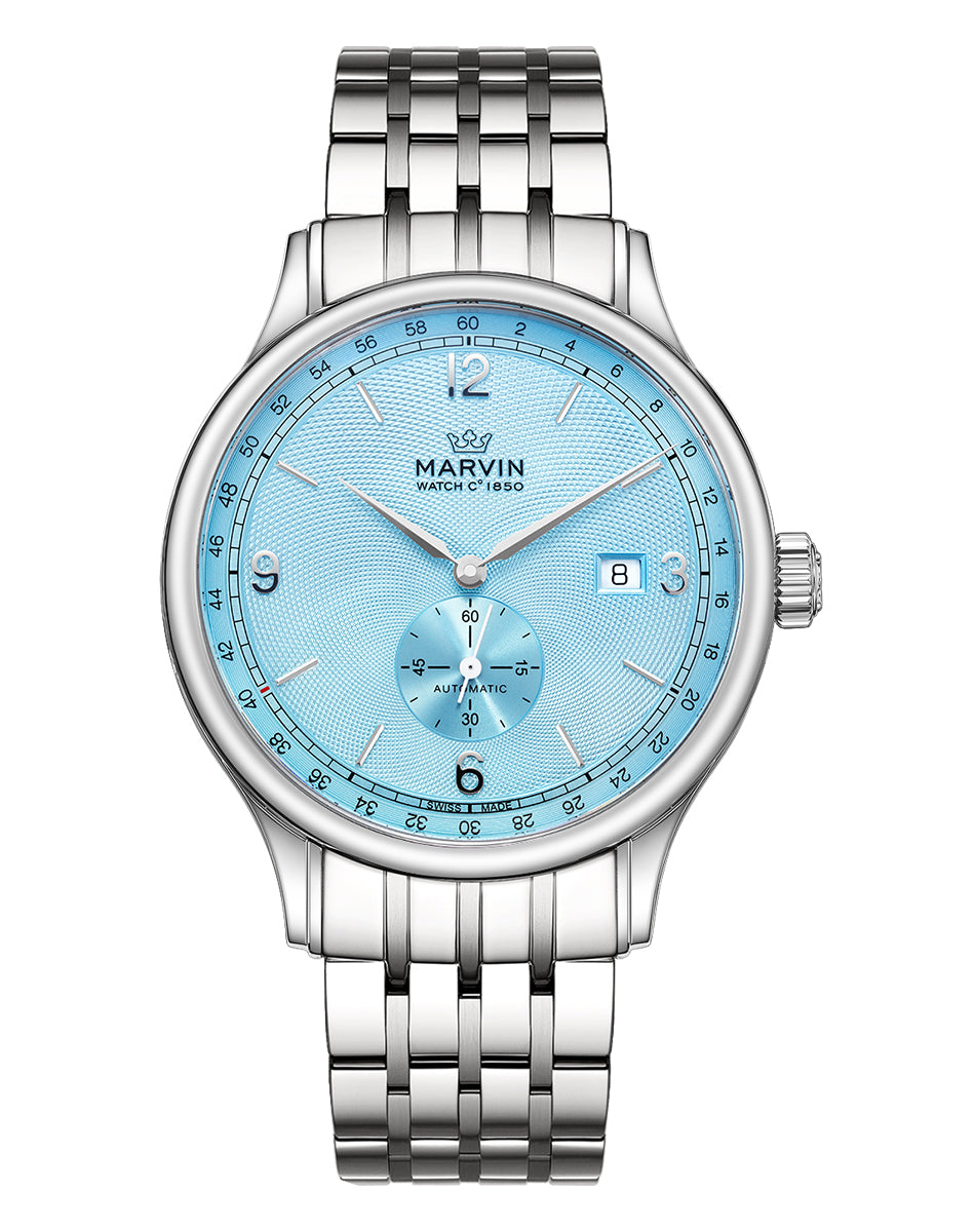 Marvin Other 41mm Ice Blue Guilloché Dial Men's Watch M135.13.04.11