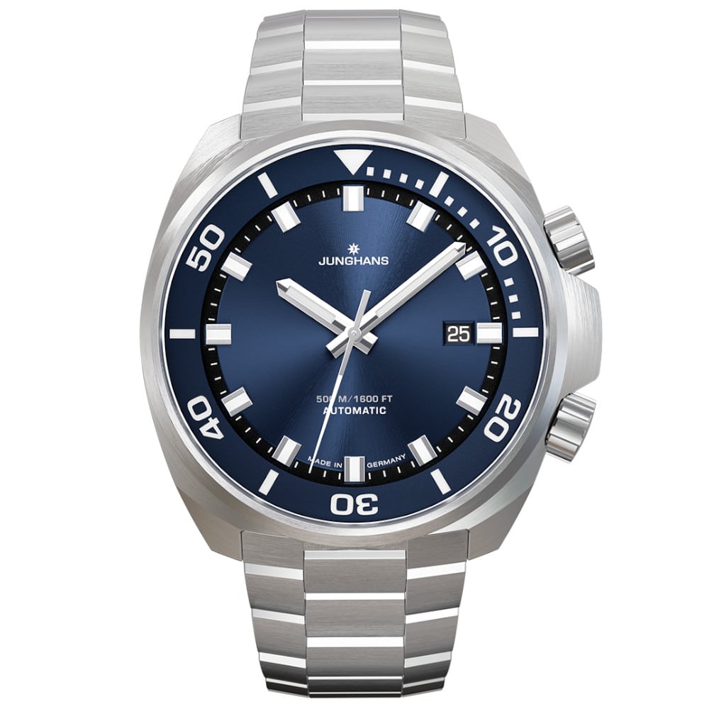Junghans Aquaris Diver 46.9mm Blue Dial Men's Watch 27/4660.44