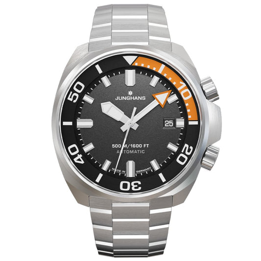 Junghans Aquaris Diver 46.9mm Anthracite Dial Men's Watch 27/4668.44