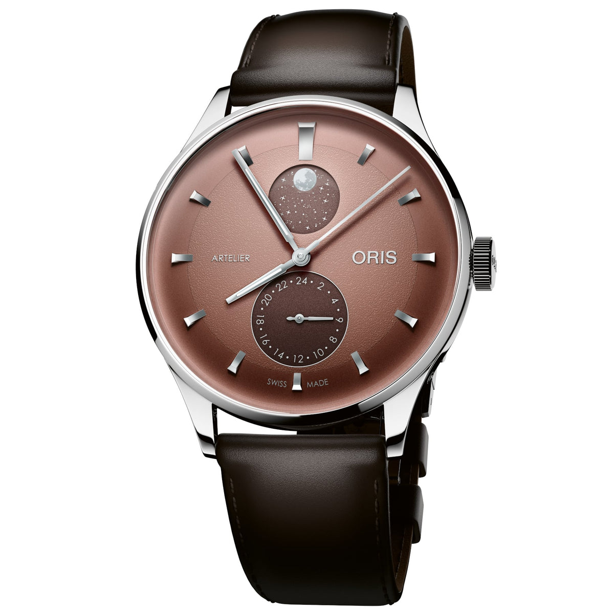 Oris Artelier Complication 40mm Brown Dial Men's Watch 01 782 7811 4056-07 6 20 17FC