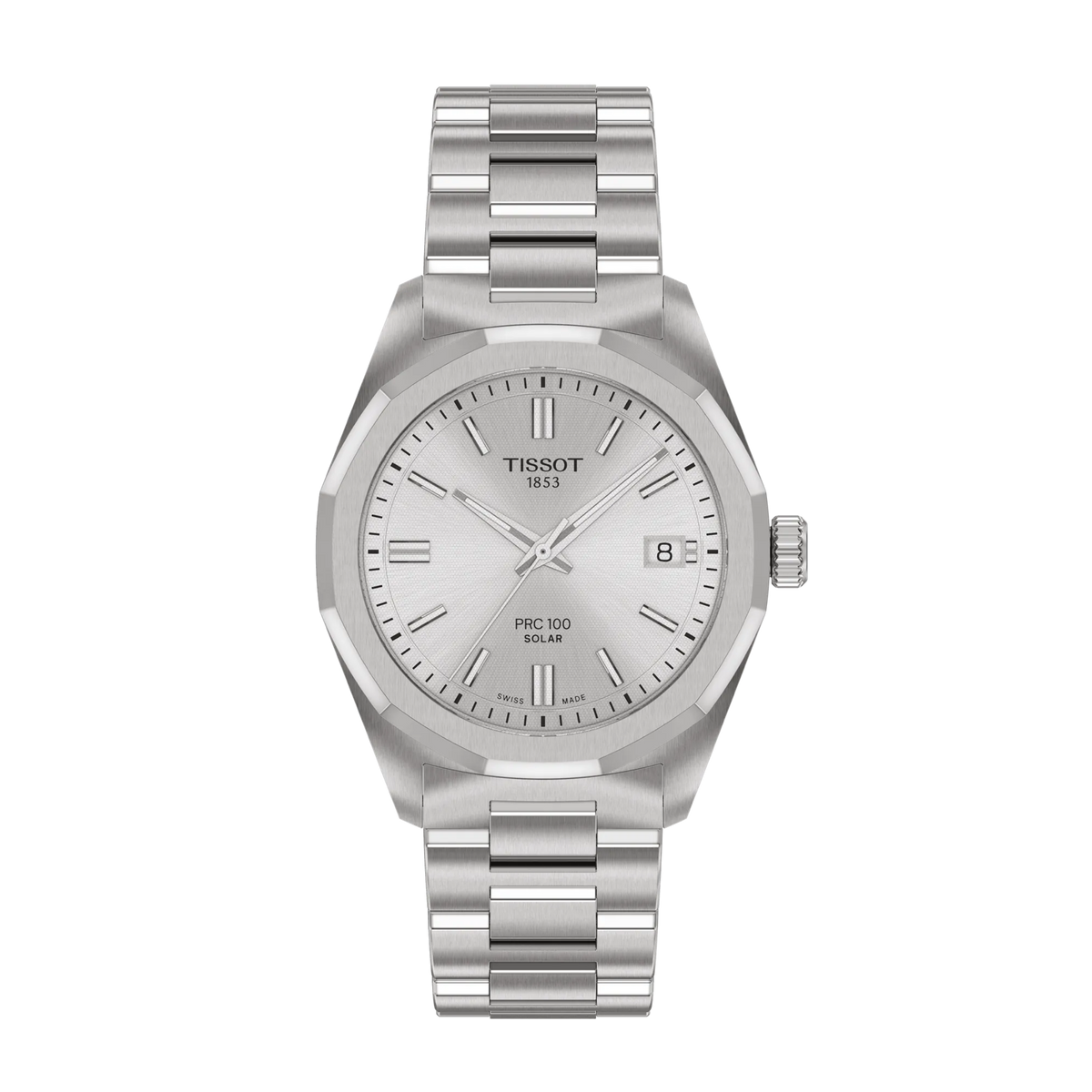 Tissot PRC 100 Solar 34mm Silver Dial Women's Watch T1518221103100