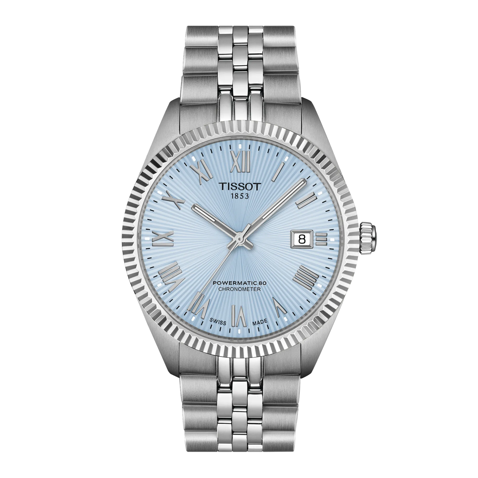 Tissot Ballade Powermatic 80 COSC 39mm Ice Blue Dial Men's Watch T1564081135300