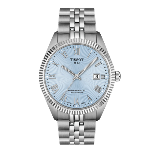 Tissot Ballade Powermatic 80 COSC 39mm Ice Blue Dial Men's Watch T1564081135300