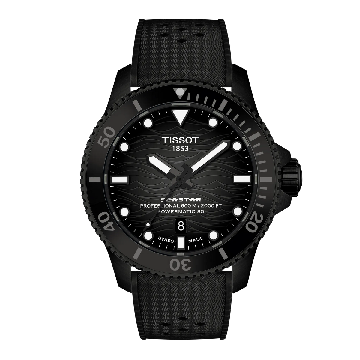 Tissot Seastar 2000 Powermatic 80 44mm Grey Dial Men's Watch T1209073705100