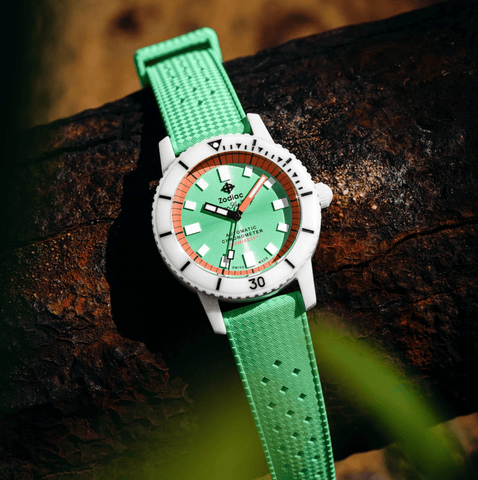 Zodiac Super Sea Wolf Ceramic Compression Green Automatic Men's Watch ZO9592