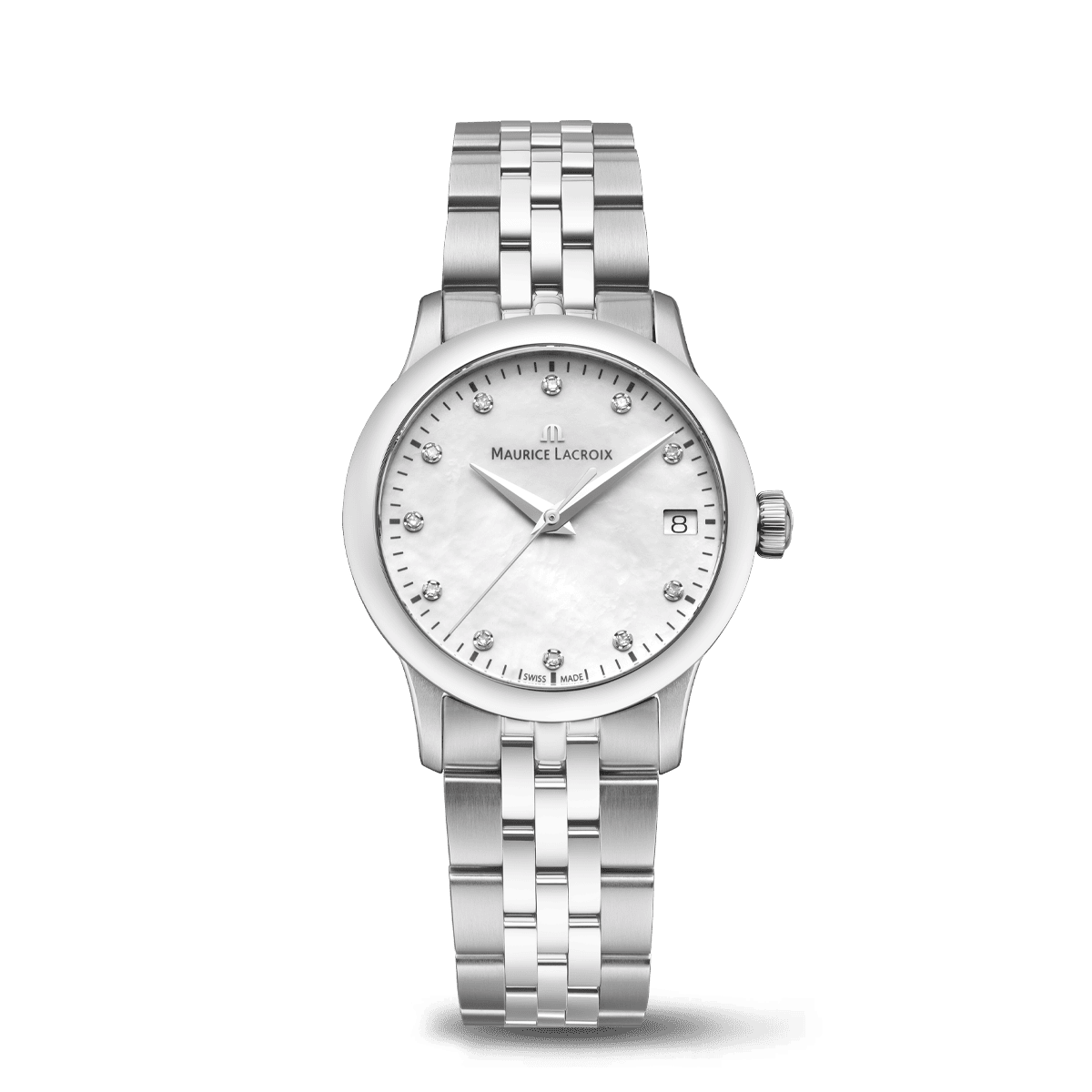 Maurice Lacroix 1975 Quartz 33mm 33mm White Mother of Pearl Dial Women's Watch 751006-SS002-170-1