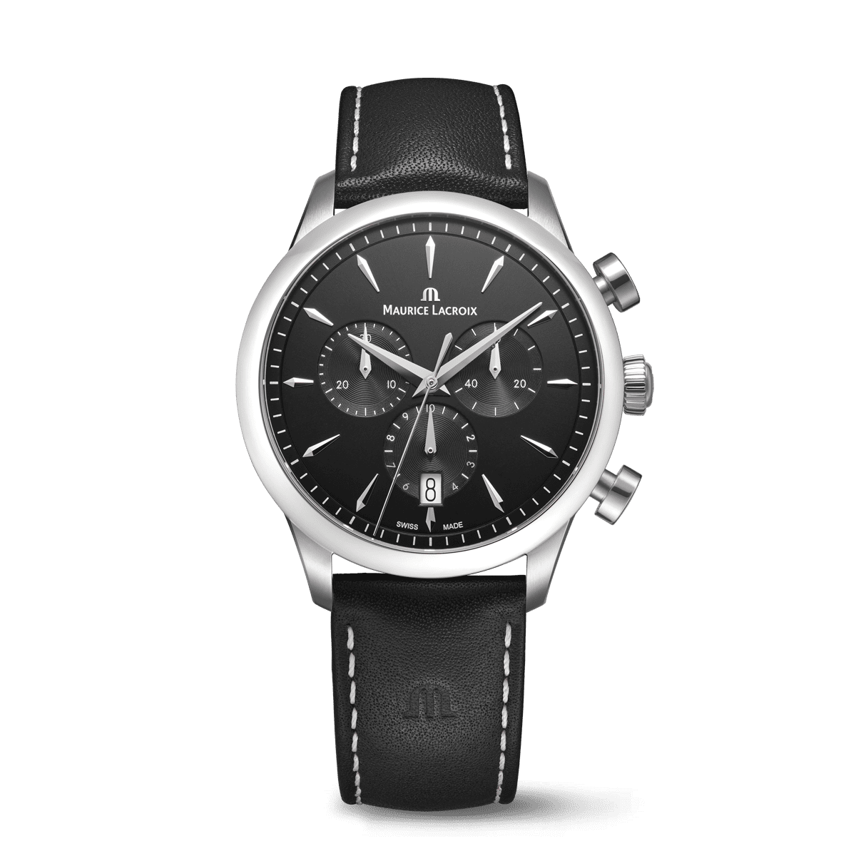 Maurice Lacroix 1975 Quartz Chronograph 40mm Black Dial Men's Watch 751038-SS001-330-2