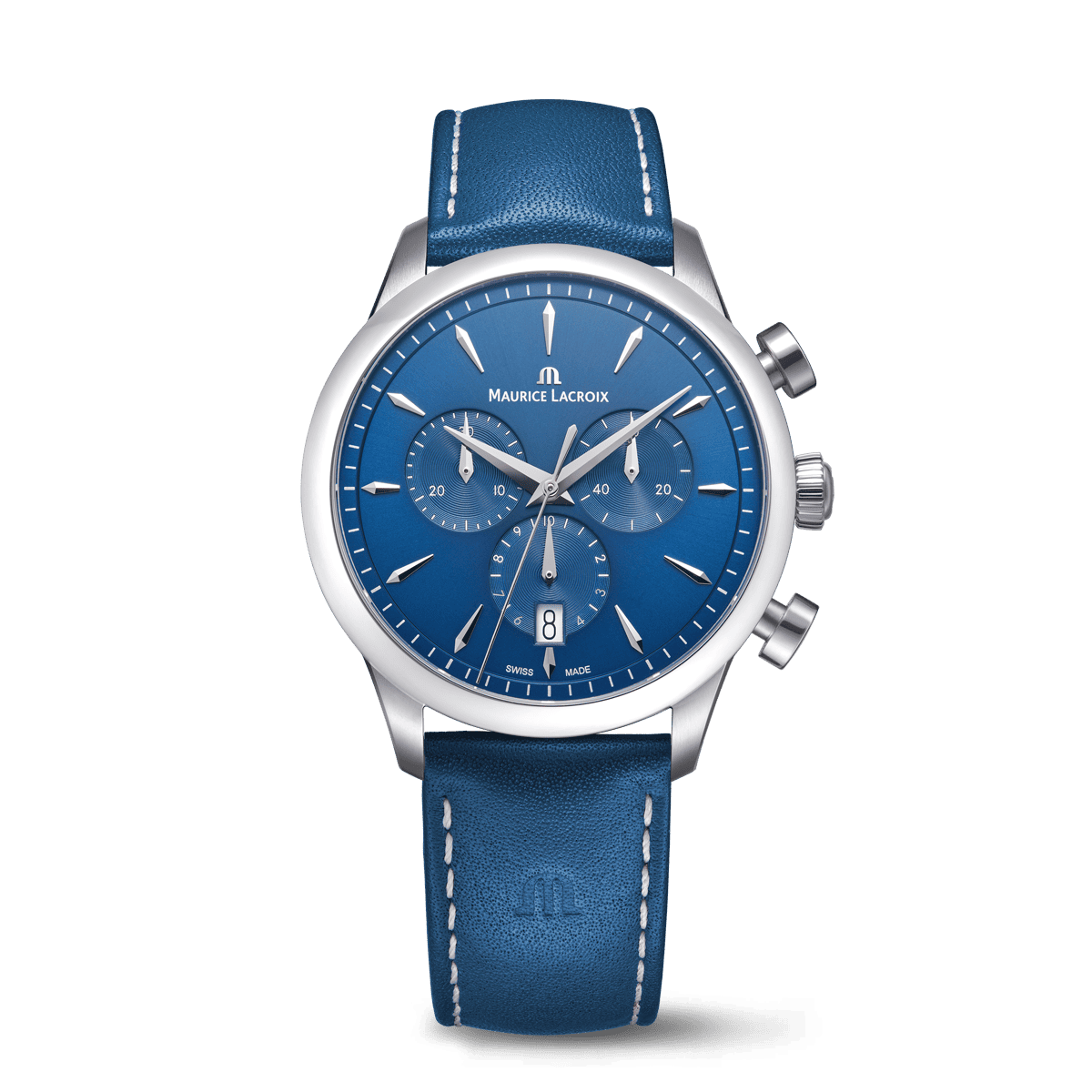 Maurice Lacroix 1975 Quartz Chronograph 40mm Blue Dial Men's Watch 751038-SS001-430-4
