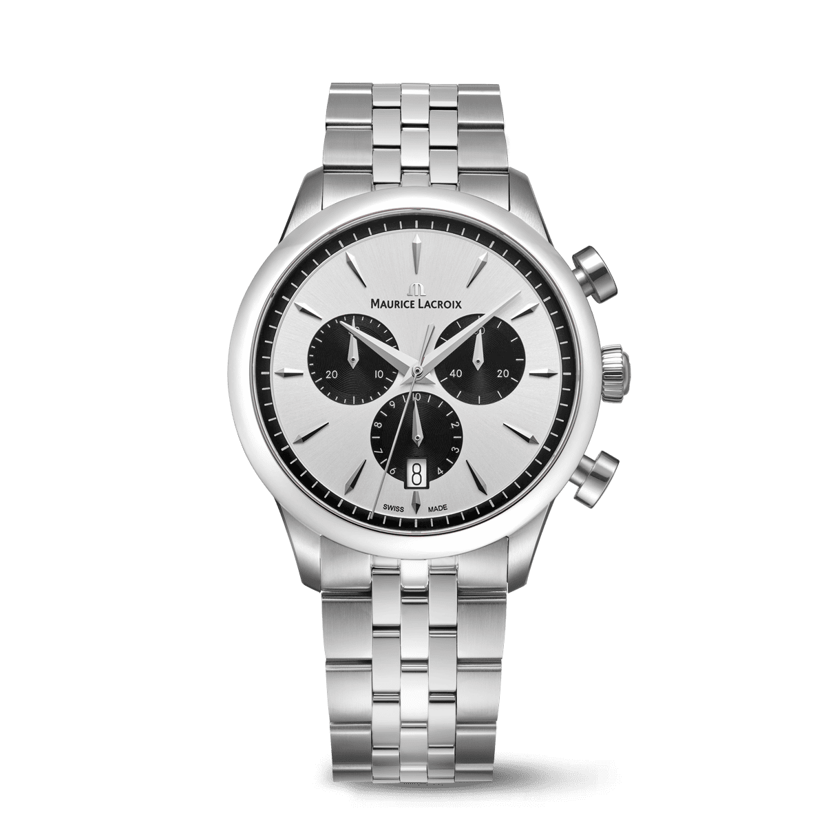 Maurice Lacroix 1975 Quartz Chronograph 40mm Silver Dial Men's Watch 751038-SS002-130-1