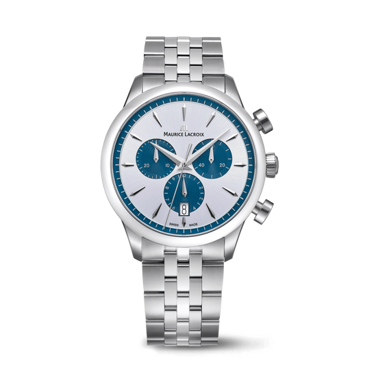 Maurice Lacroix 1975 Quartz Chronograph 40mm Silver Dial Men's Watch 751038-SS002-131-1