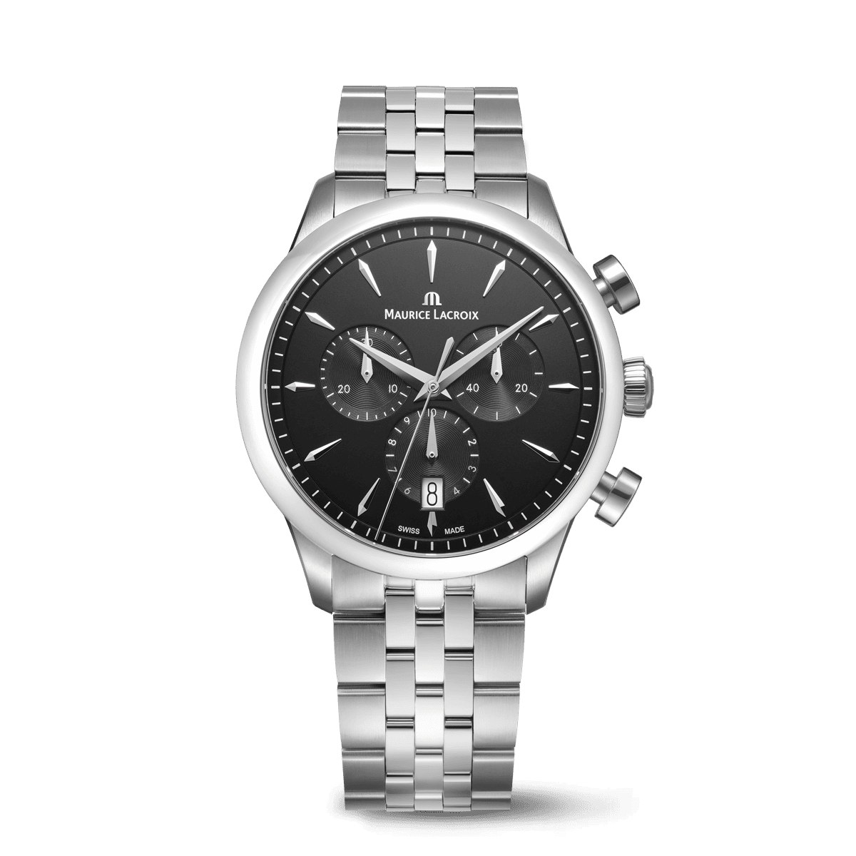 Maurice Lacroix 1975 Quartz Chronograph 40mm Black Dial Men's Watch 751038-SS002-330-1